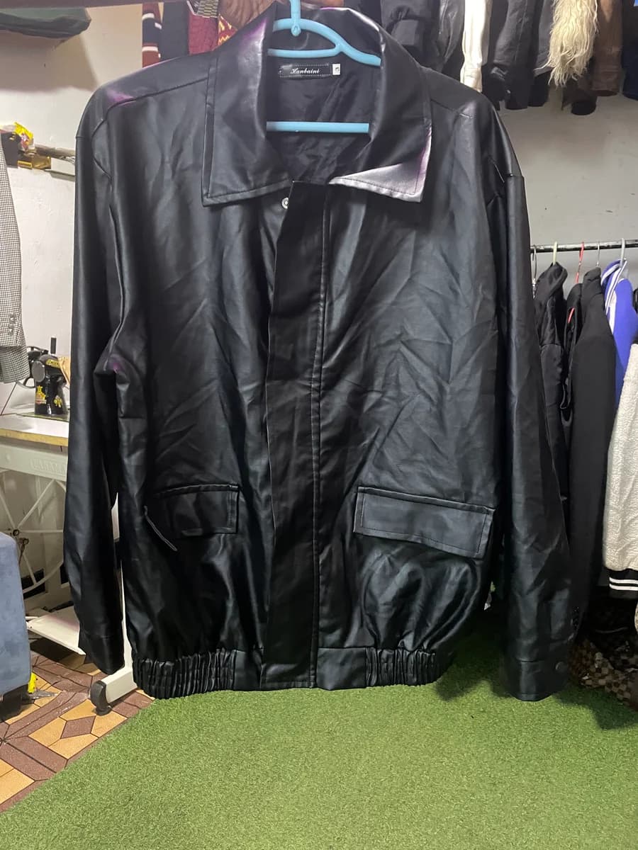 Black leather jacket